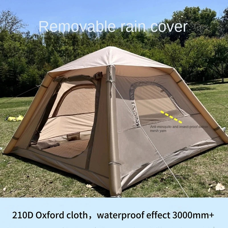 Tente gonflable camping 5m² avec poteau gonflable TPU