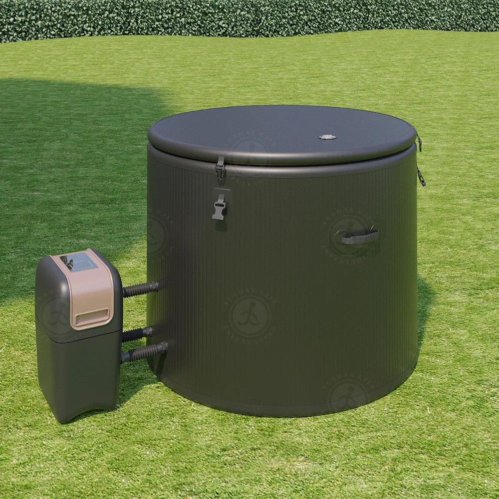 Baignoire gonflable en configuration bain de glace