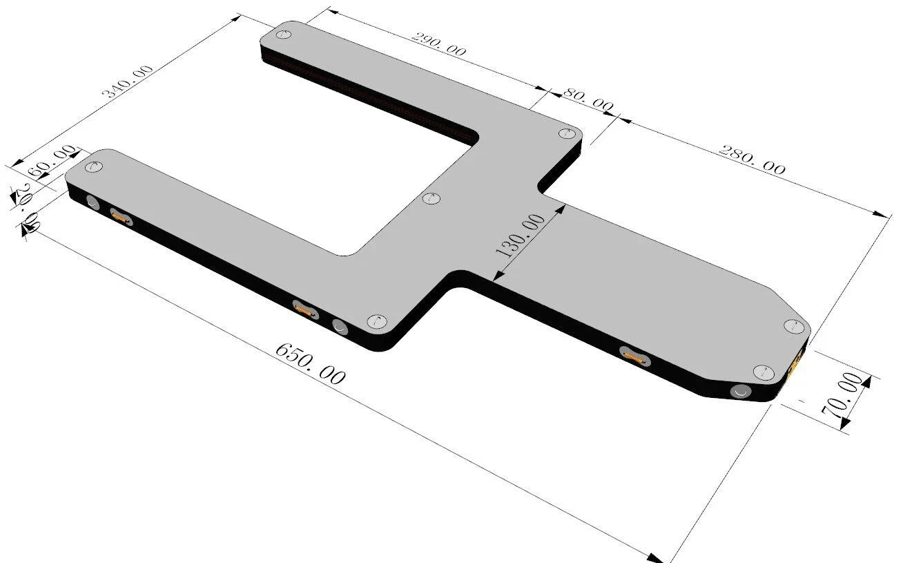 Ponton gonflable en U utilisé pour un jet-ski