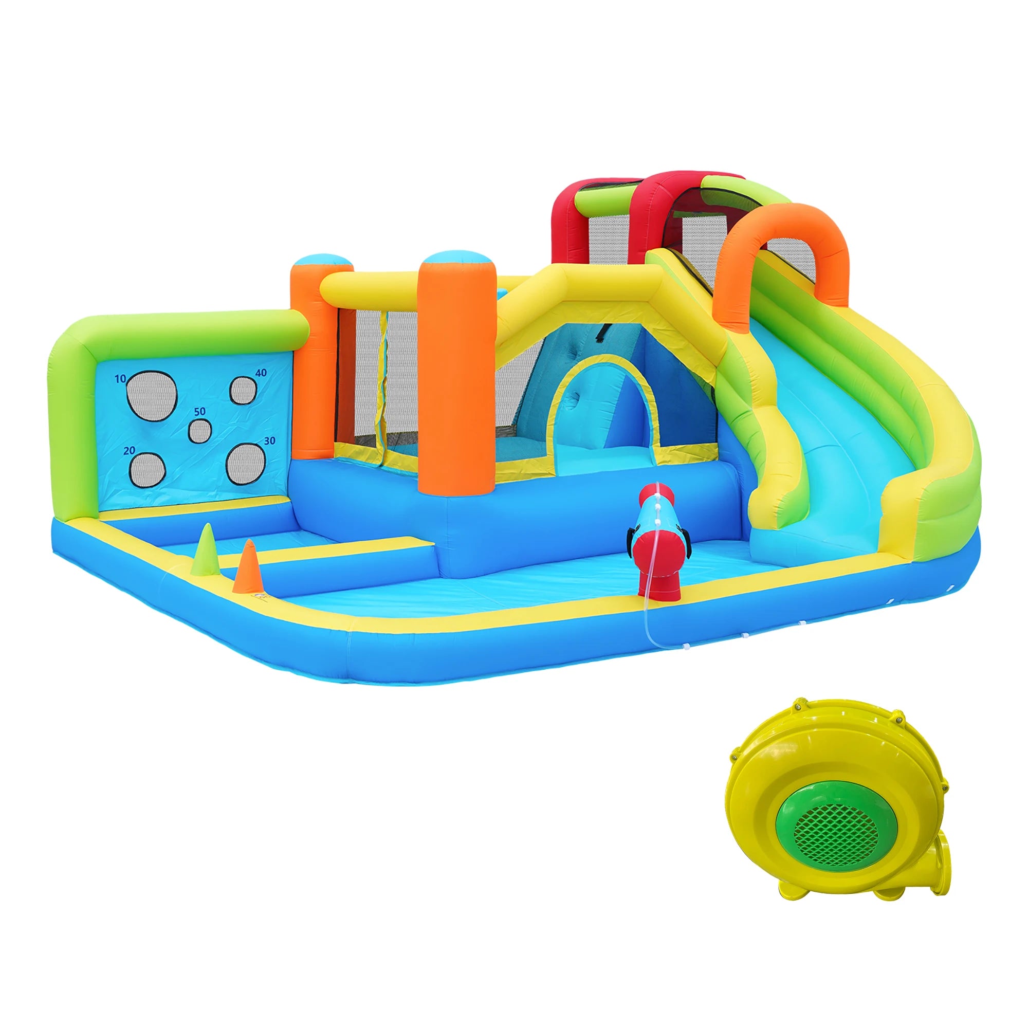 Souffleur 450W inclus avec l'aire de jeux gonflable toboggan piscine