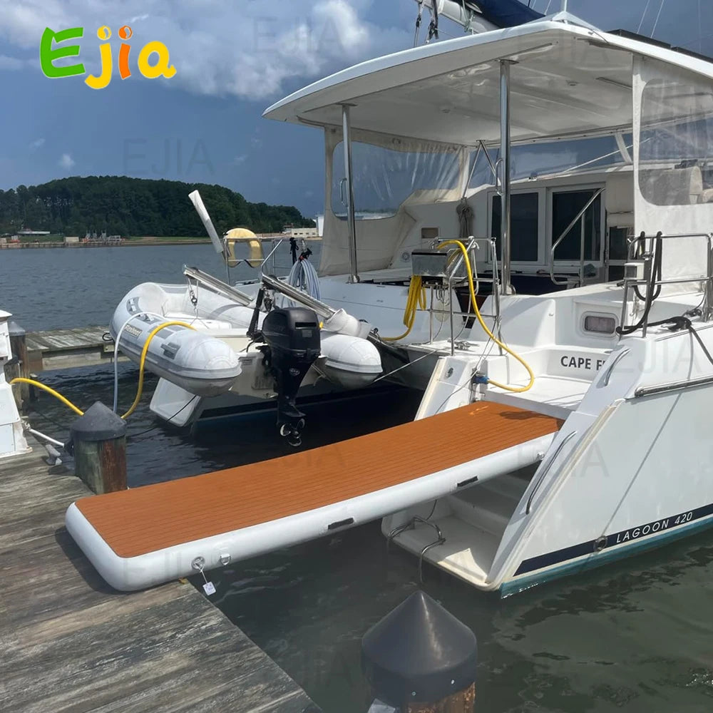 Plateforme flottante gonflable passerelle bateau