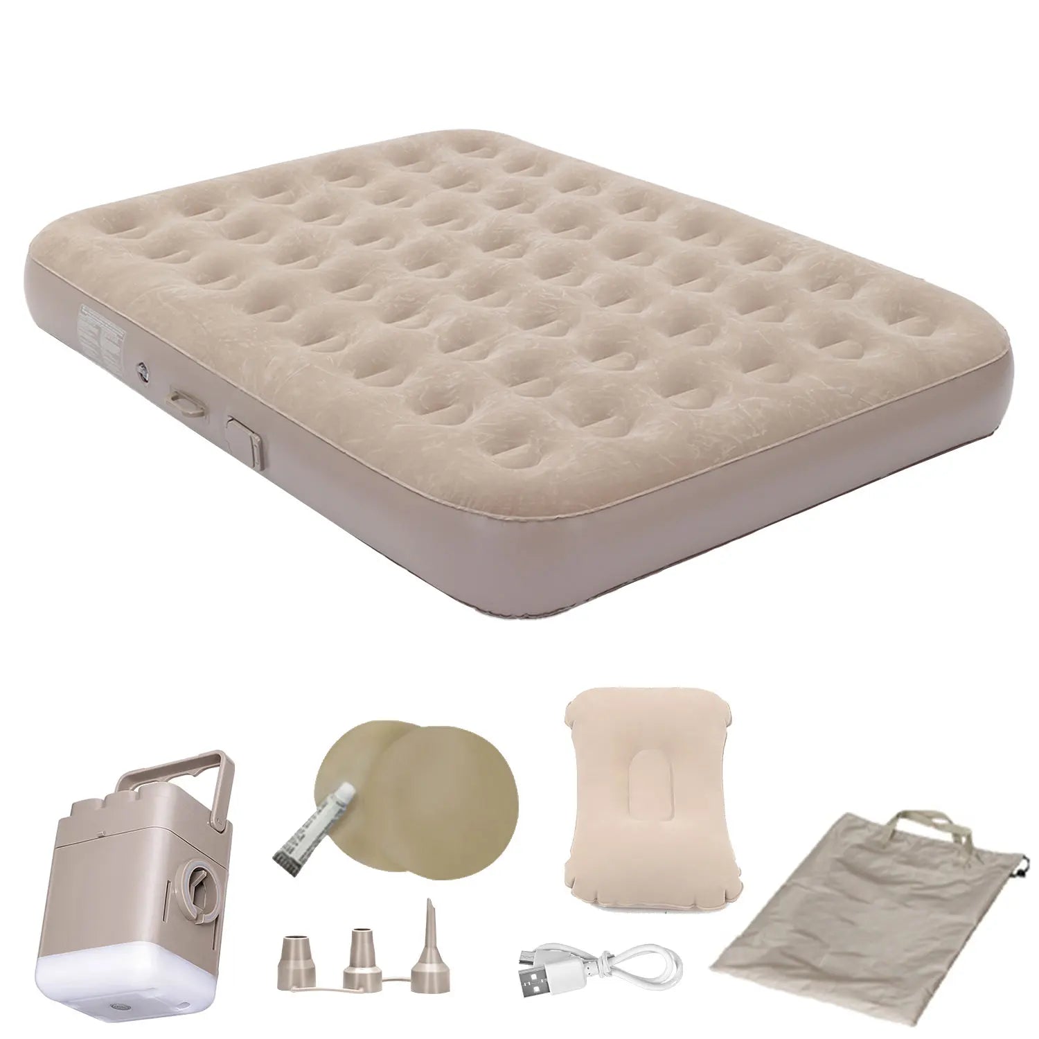 Matelas de camping gonflable version 2 personnes