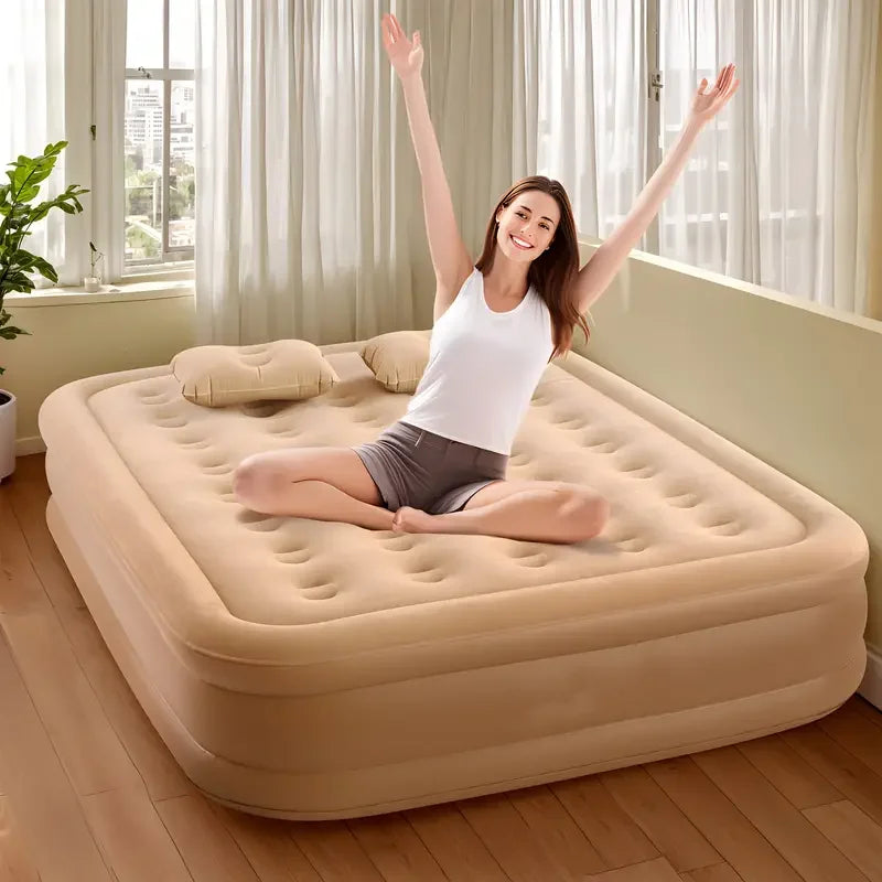 Matelas gonflable de camping gris pour glamping
