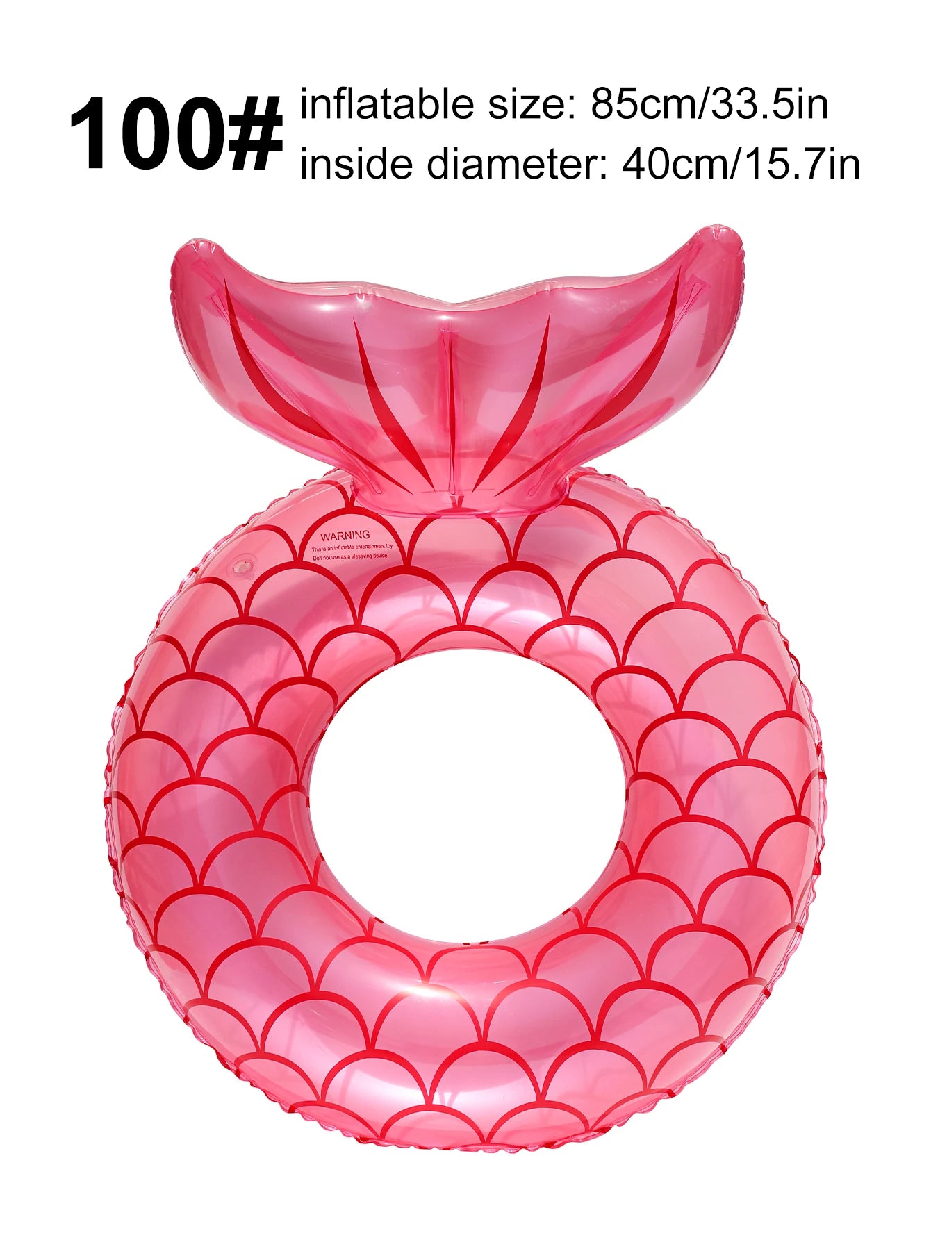 Anneau gonflable sirène vert 110 cm XXL piscine