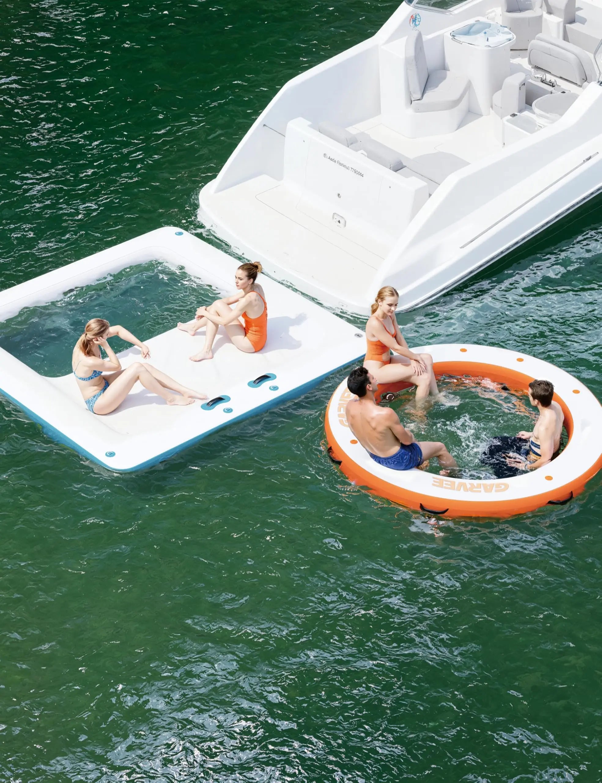 Anneaux en D plateforme flottante gonflable