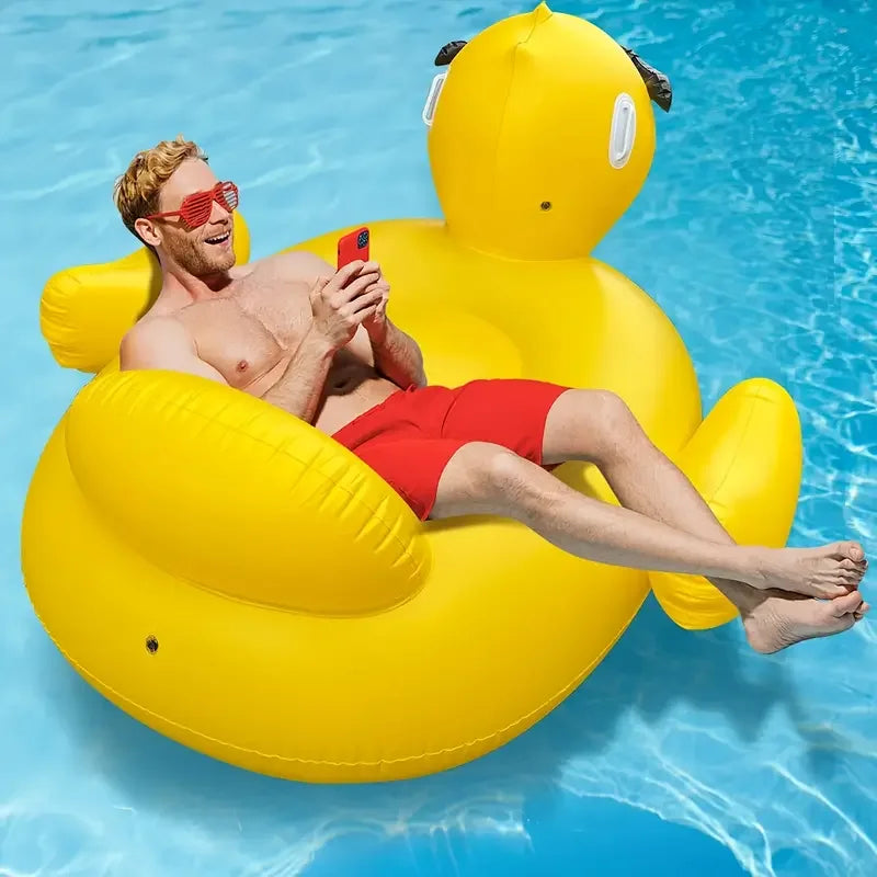 Bouée gonflable canard géant détail design