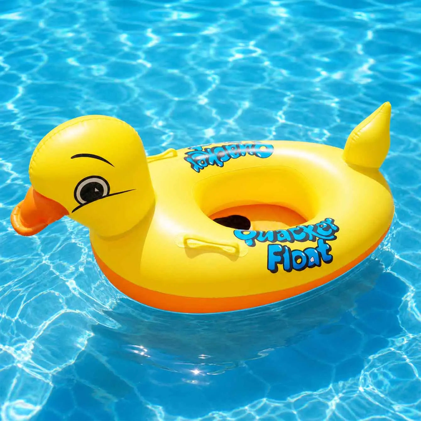 Bouée gonflable canard utilisée à la plage