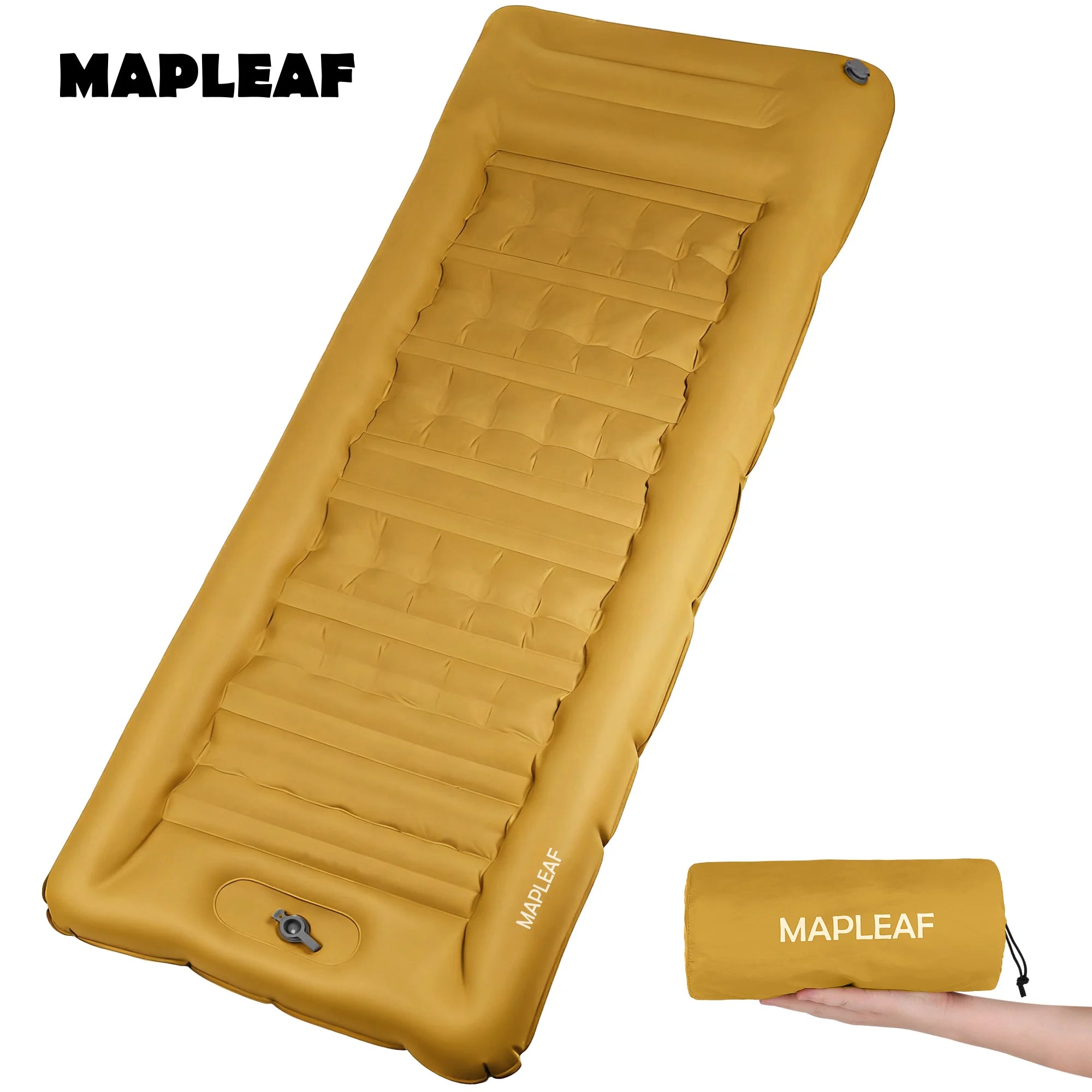 Matelas de camping gonflable plié compact