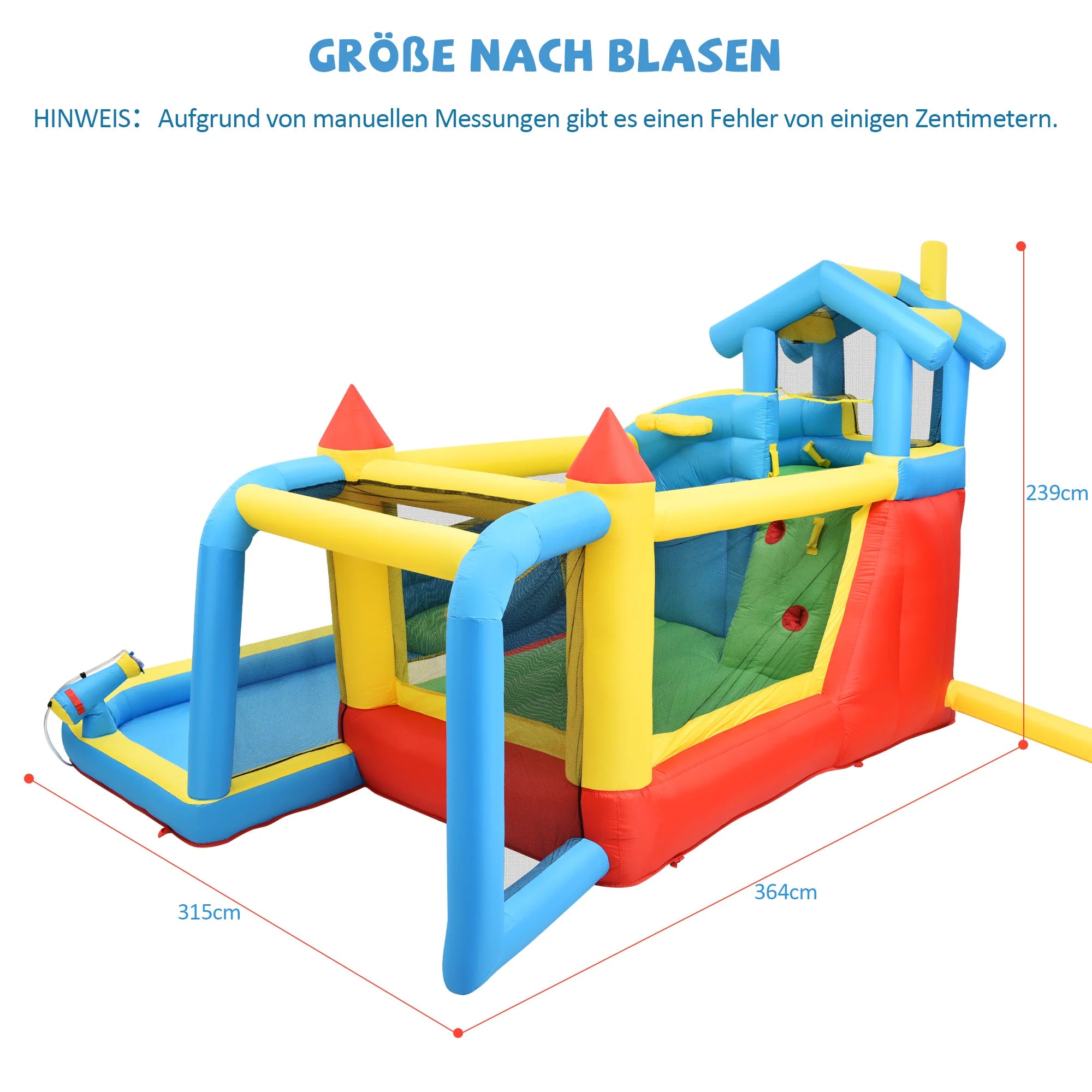 Piscine intégrée du château gonflable avec pistolet à eau