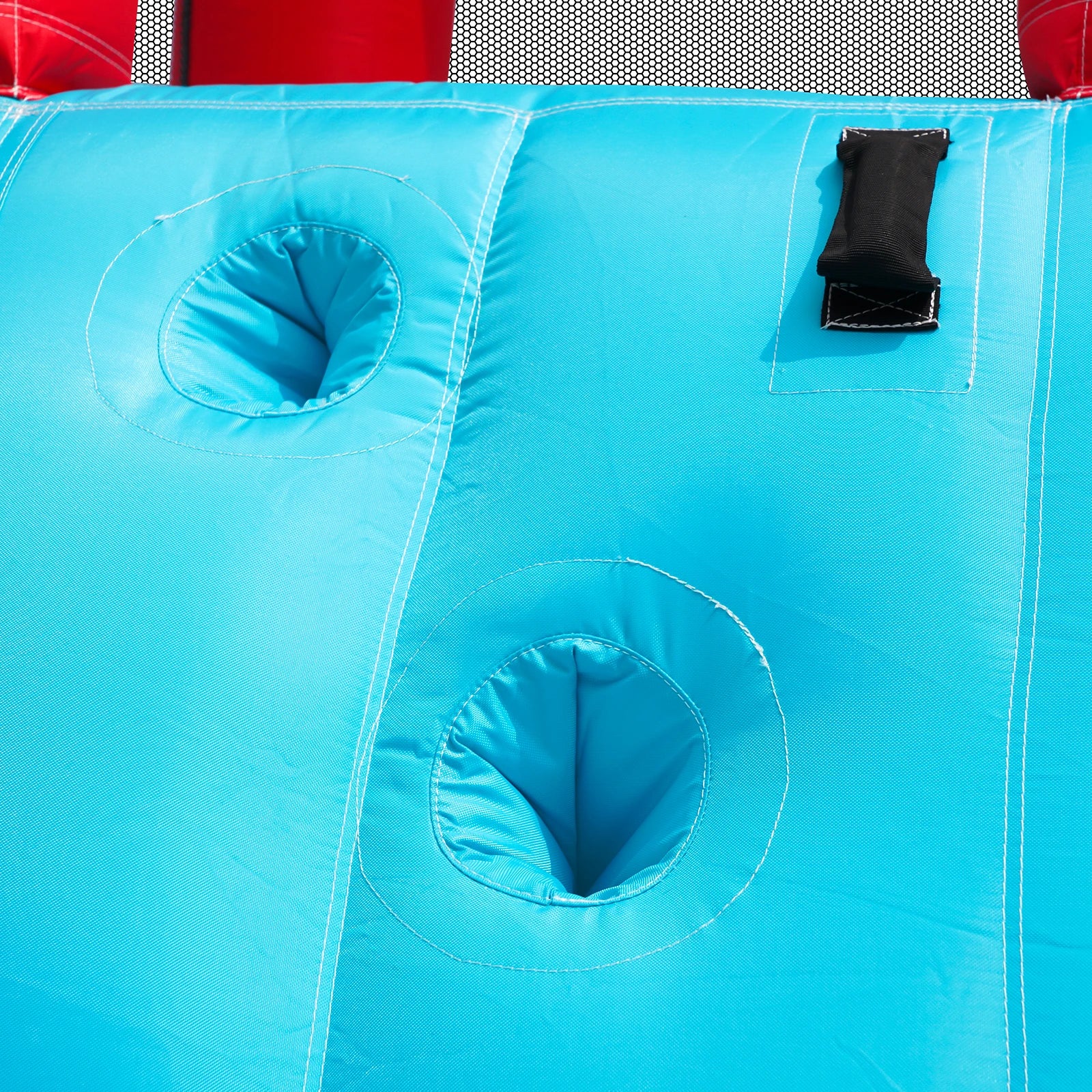 Panier de basket intégré à l'aire de jeux gonflable toboggan piscine