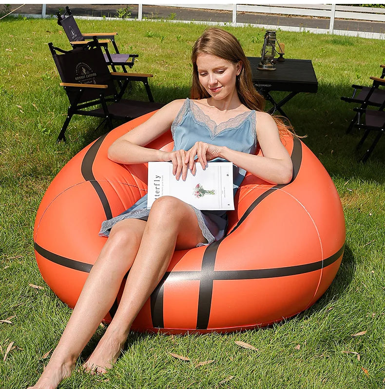 Canapé gonflable ballon sport, format compact