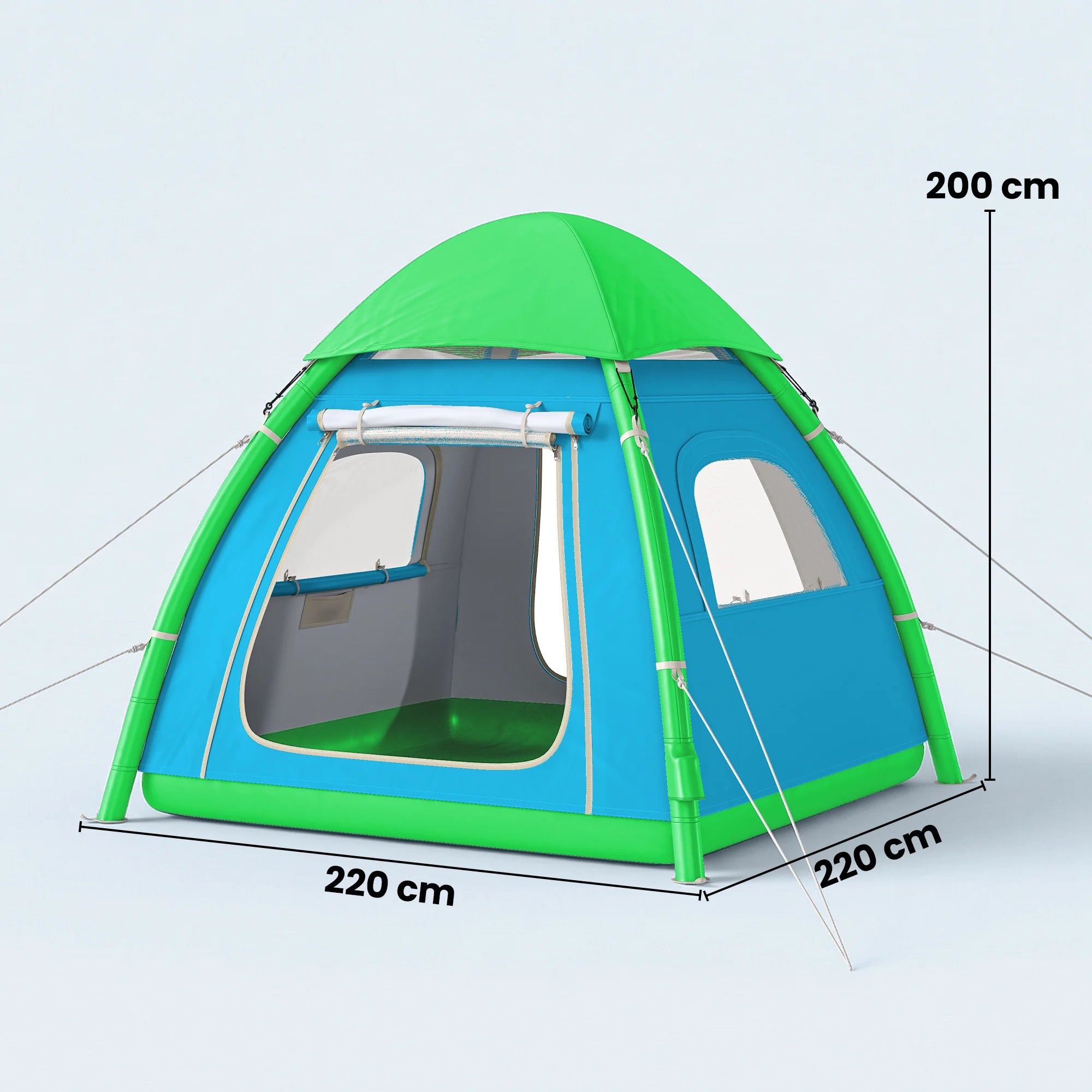 Sac de transport compact tente gonflable 3 personnes pliée