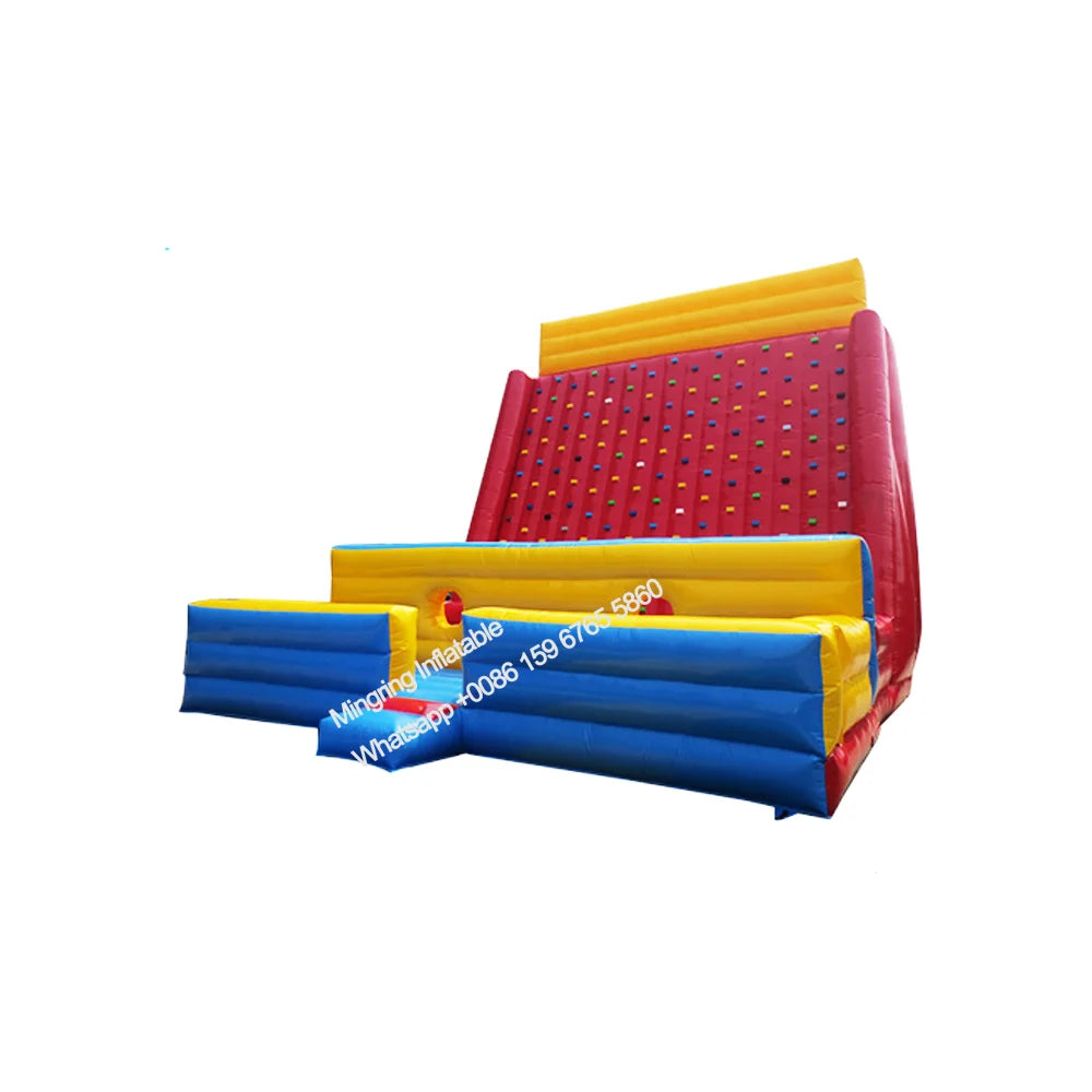 Détail bâche PVC renforcée du mur d'escalade gonflable