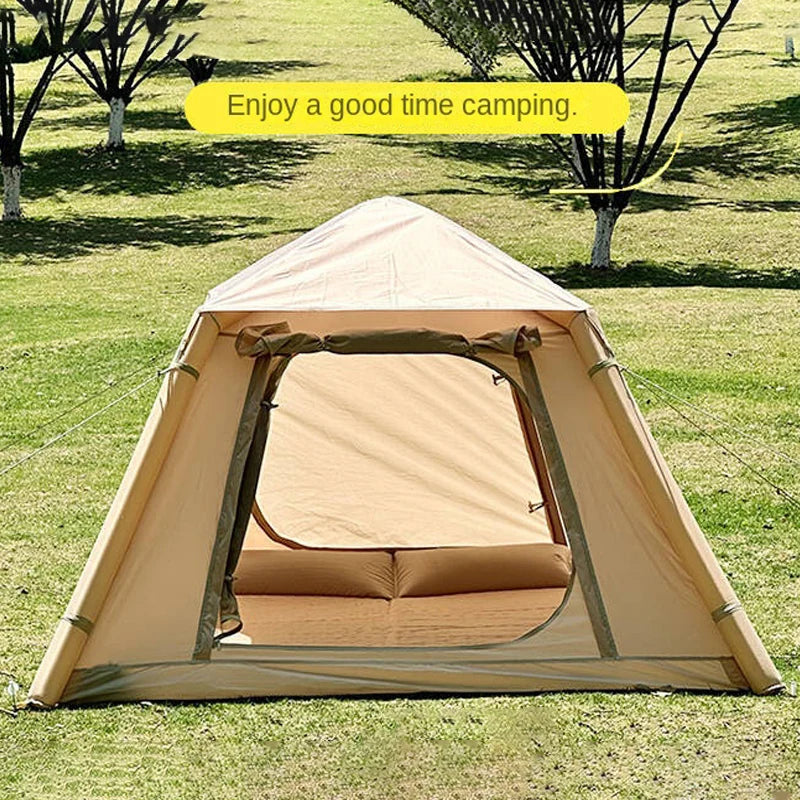 Tente gonflable camping 5m² avec poteau gonflable TPU
