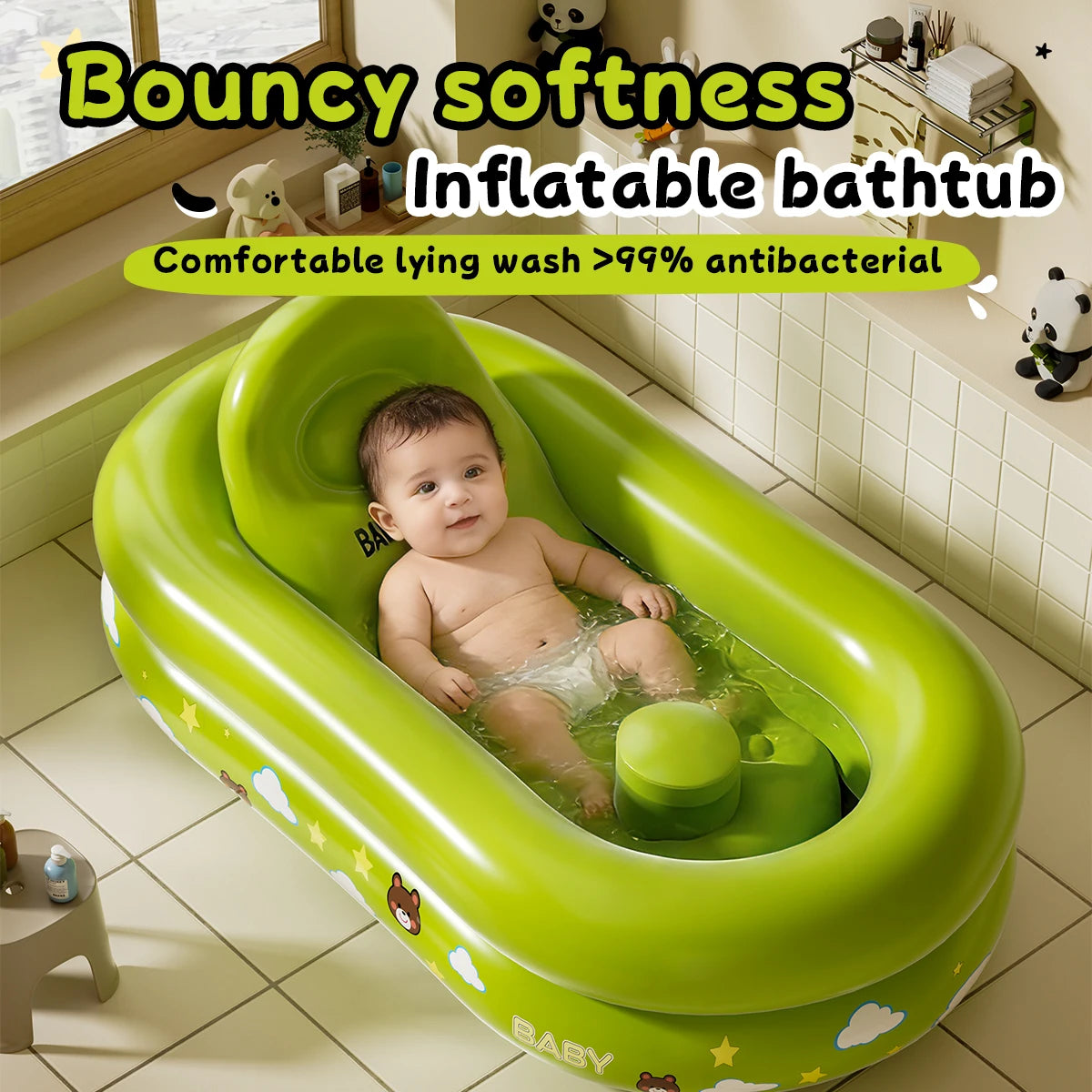Baignoire gonflable pliable avec dossier