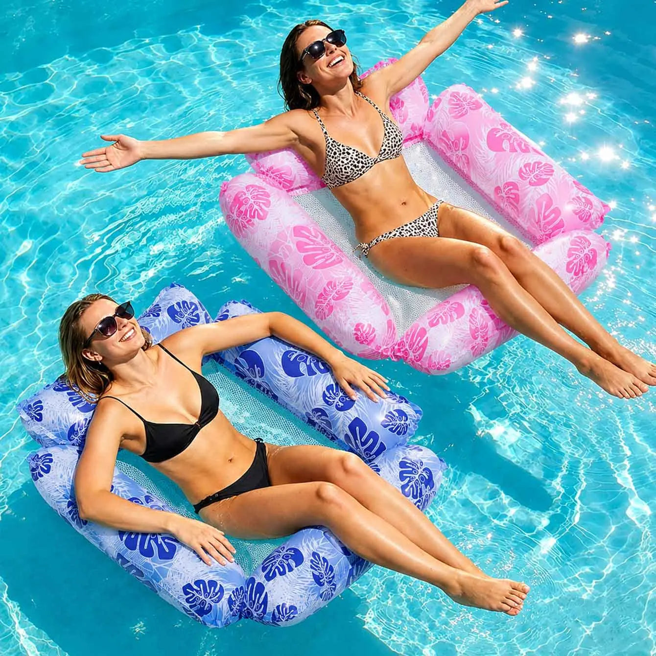 Bouée gonflable 4 en 1 pour adultes, vue d'ensemble
