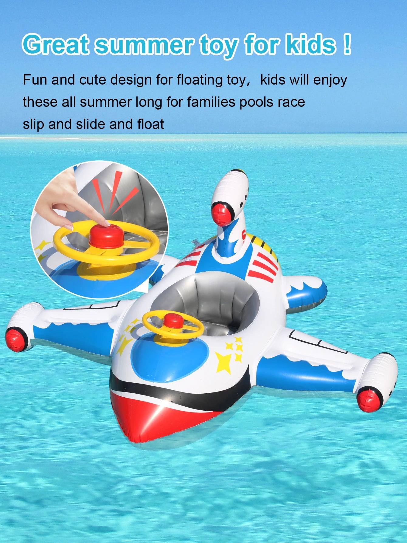 Bouée piscine gonflable enfant assise sécurisée