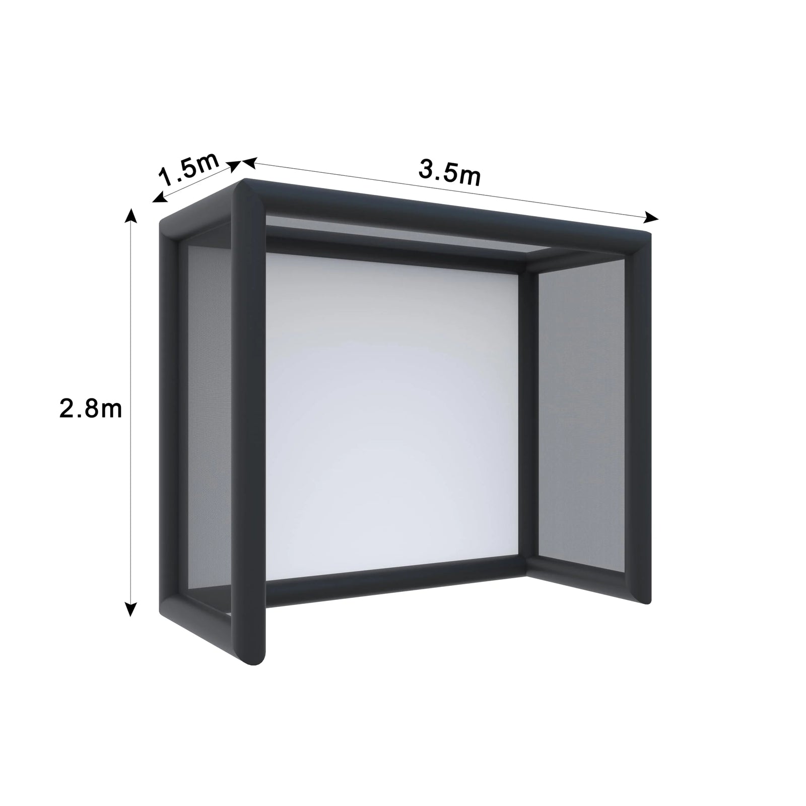 Golf gonflable tente simulateur vue d'ensemble