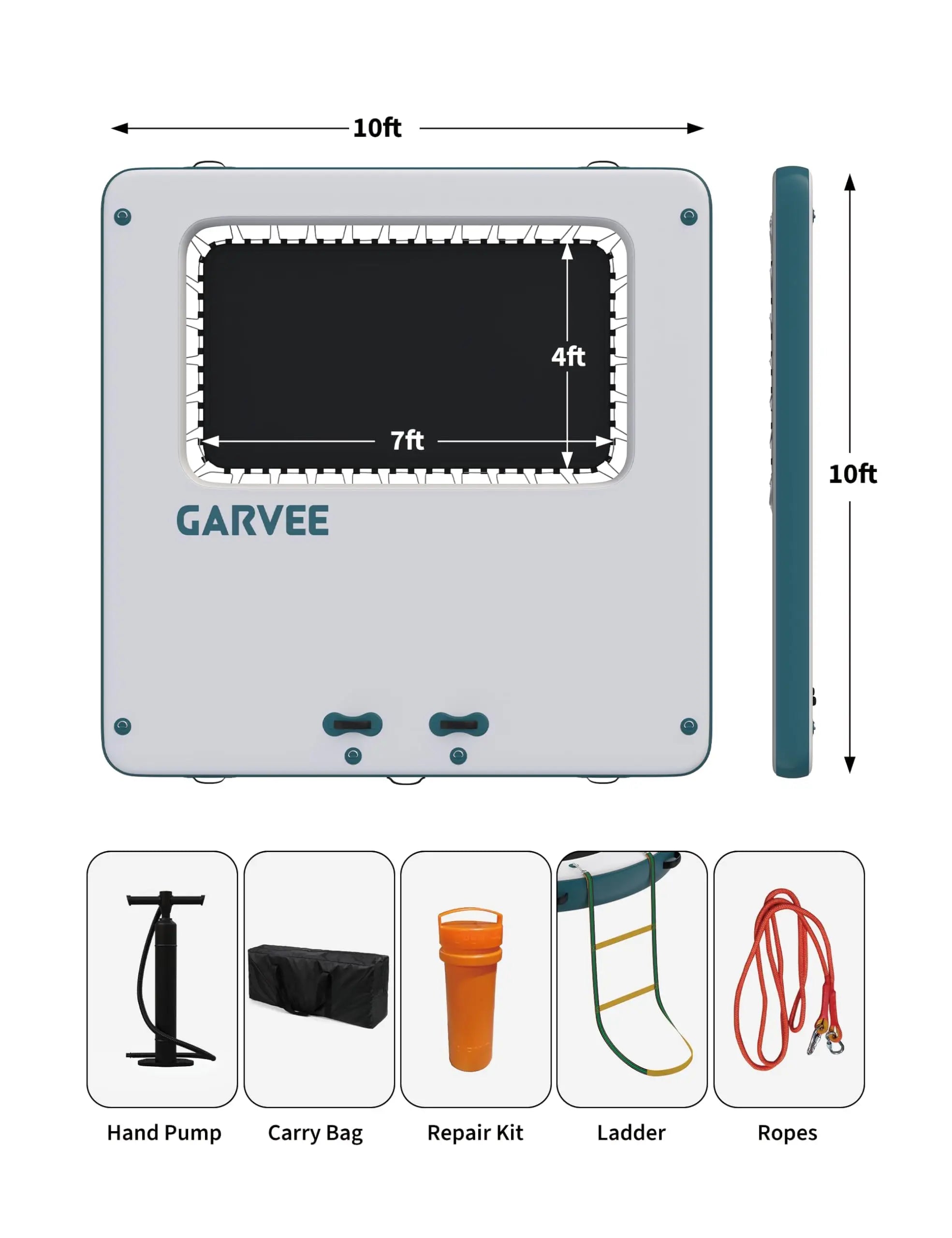 Échelle et accessoires plateforme flottante gonflable