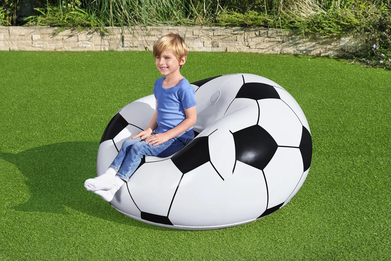 Canapé gonflable forme ballon de basket