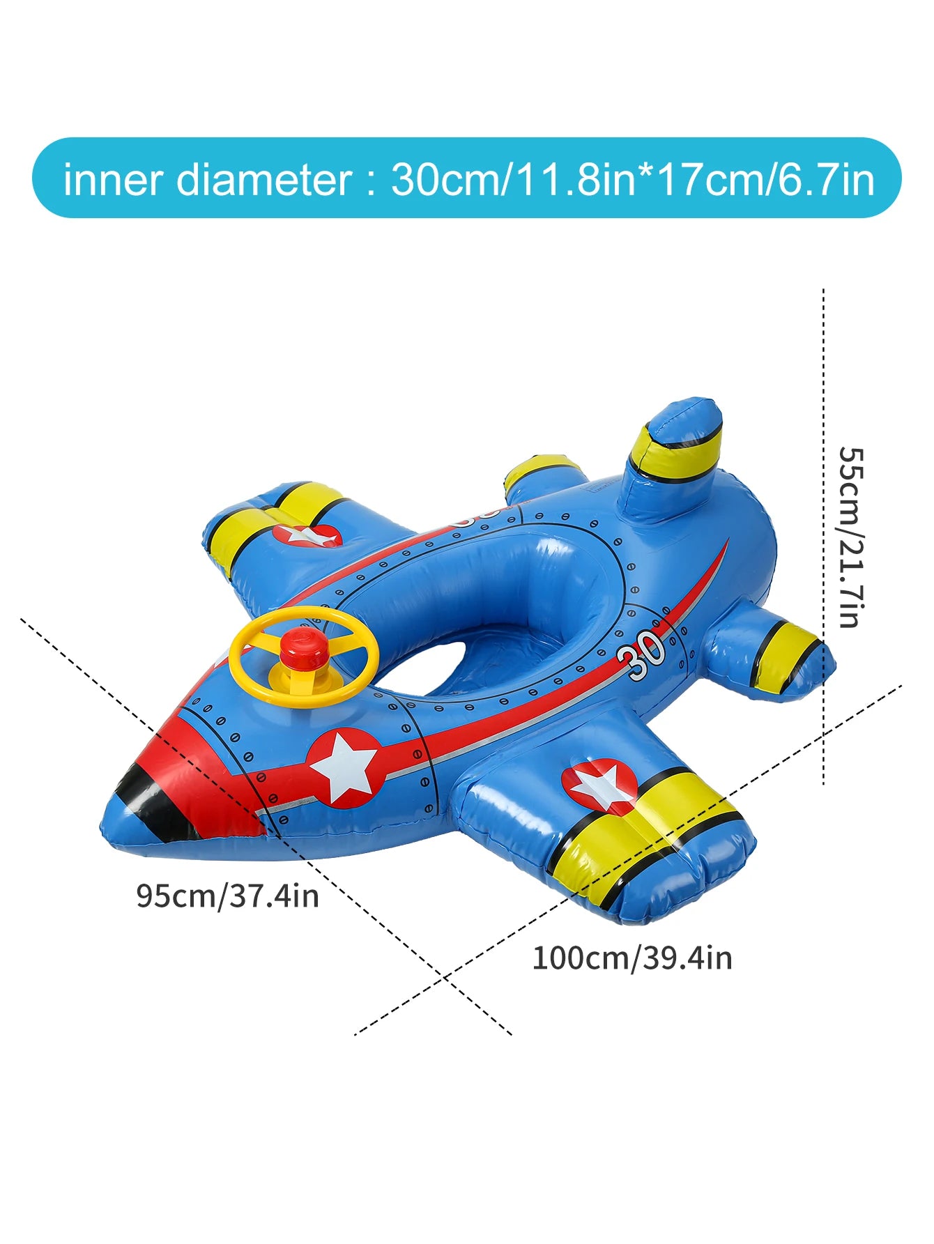 Flotteur PVC avion enfant piscine extérieure