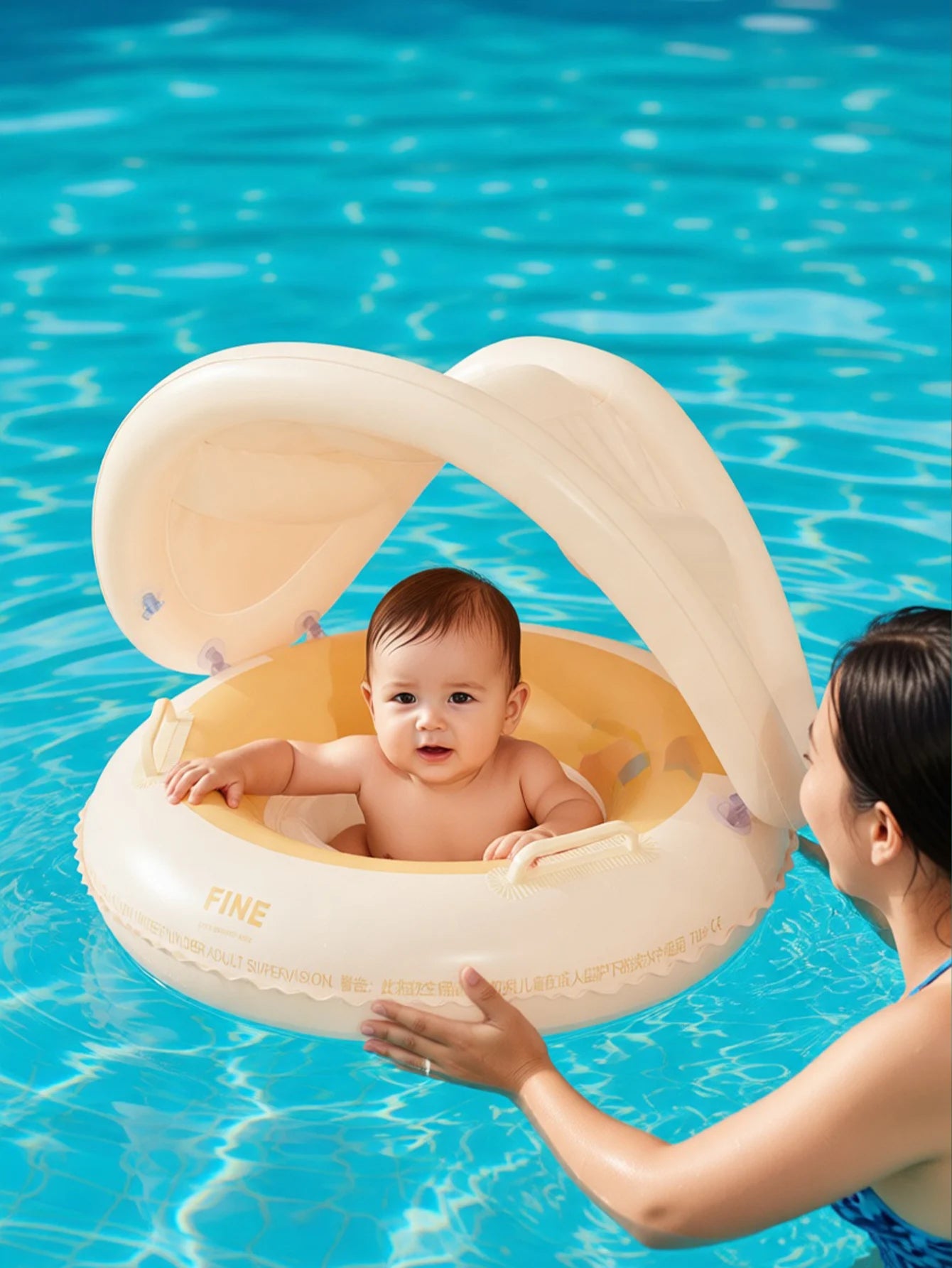 Bouée chaise gonflable PVC parasol adulte piscine