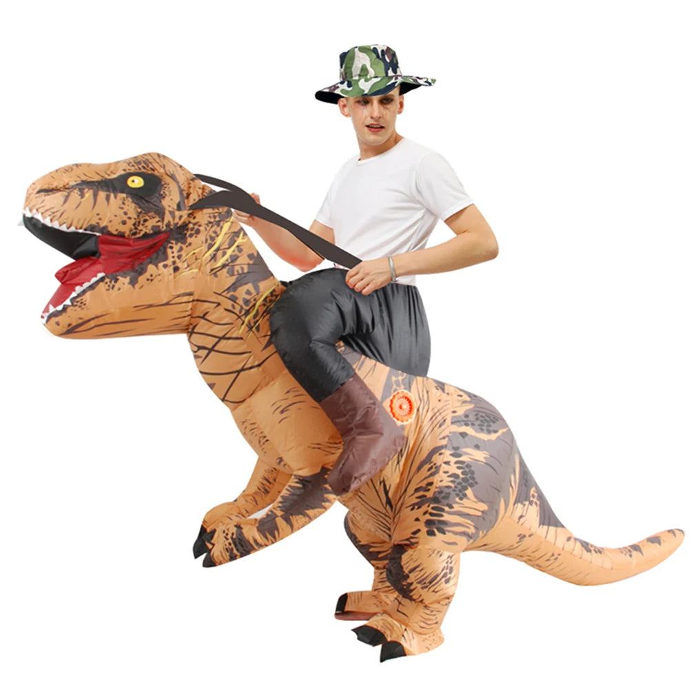 Costume gonflable T-Rex avec ventilateur intégré