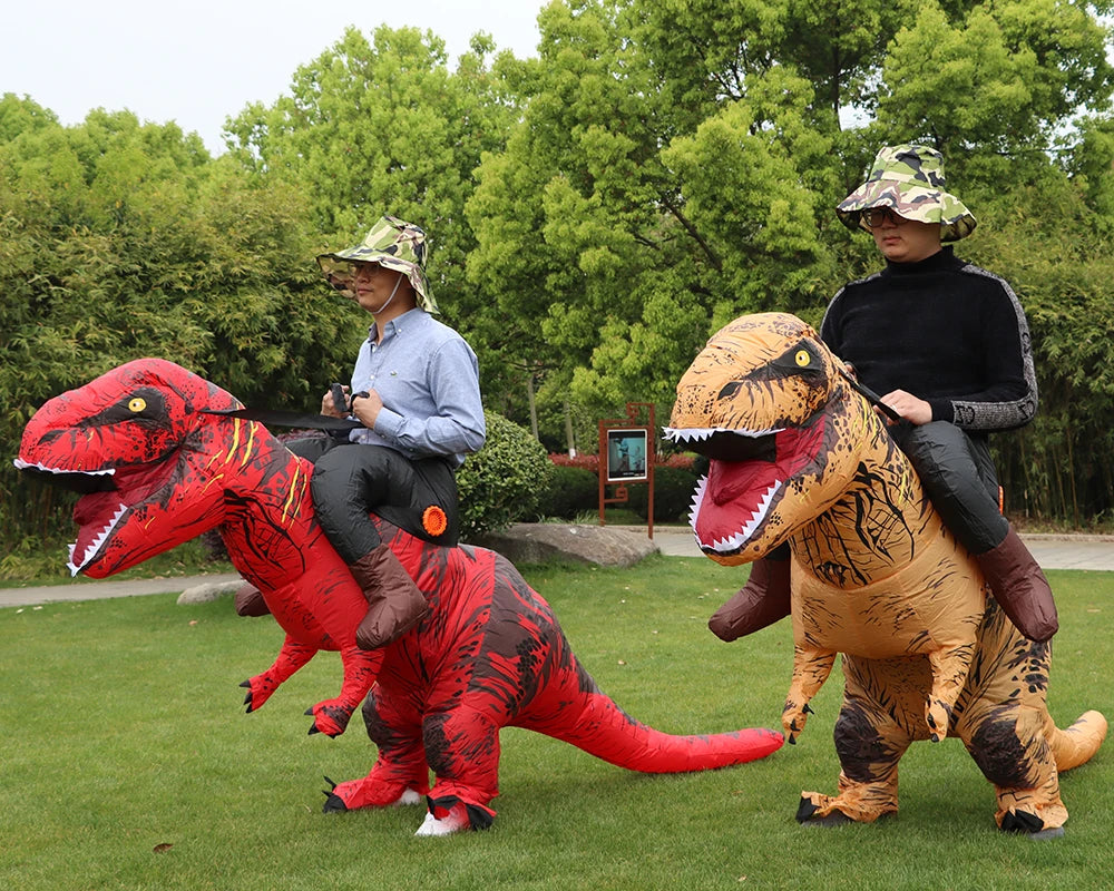 Costume Gonflable Dinosaure T-Rex Géant - vue latérale