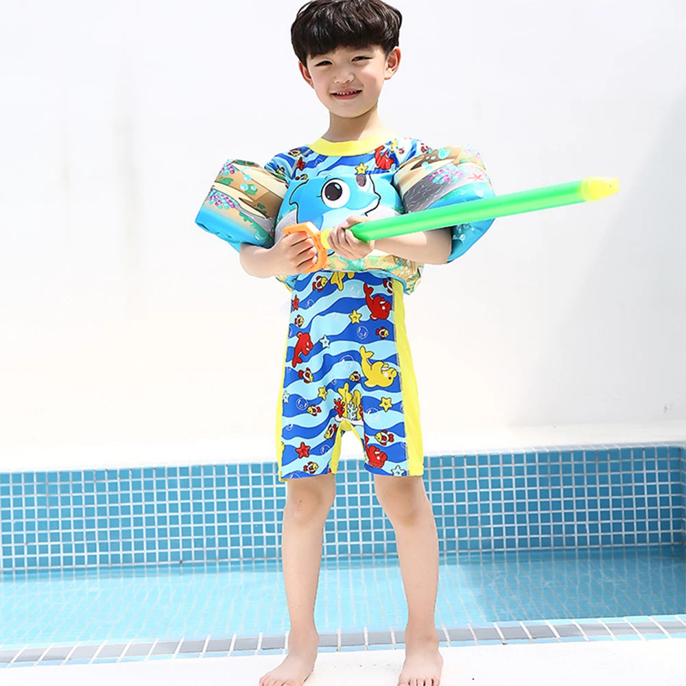 Gilet de sauvetage gonflable enfant anneaux de natation