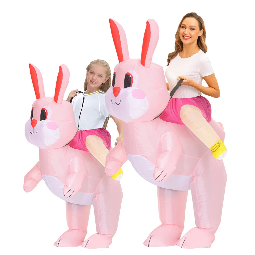 Costume gonflable lapin blanc pour enfants fête Halloween