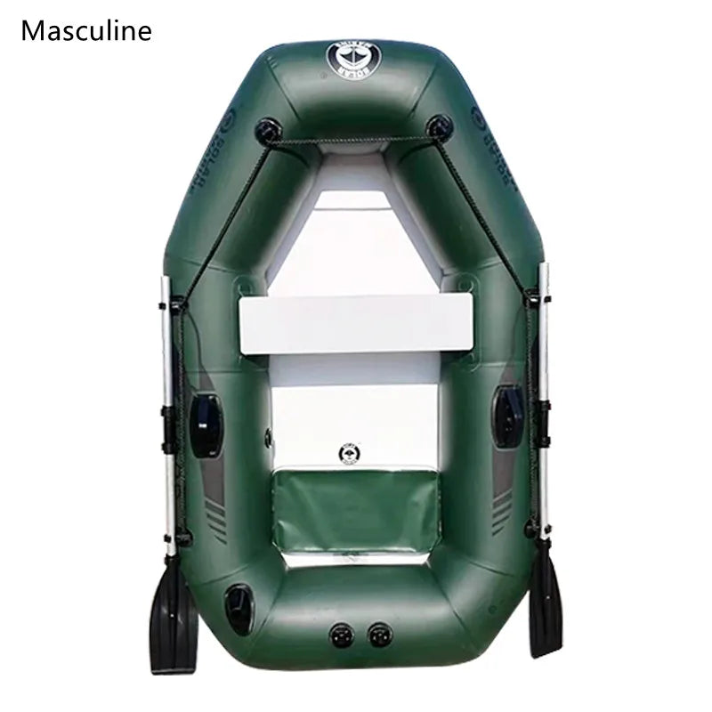 Bateau gonflable canoë mer en couleur vert militaire