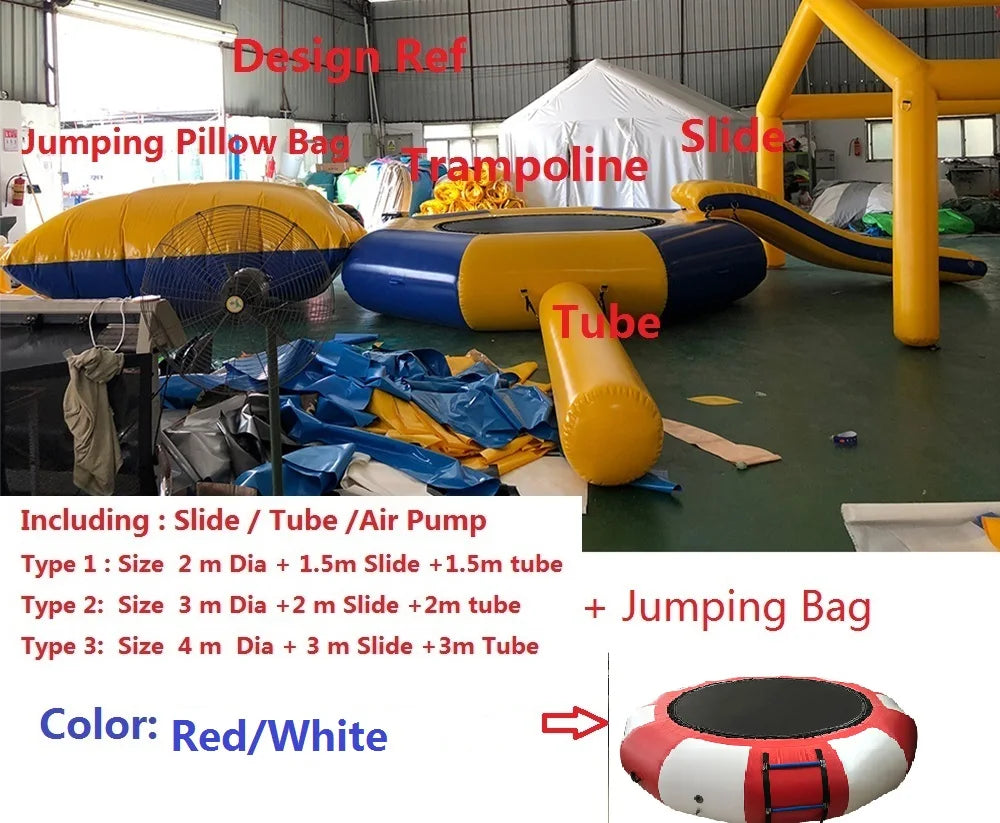 Adultes se relaxant sur le trampoline gonflable