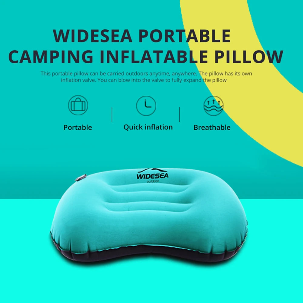 Oreiller gonflable camping, format replie compact