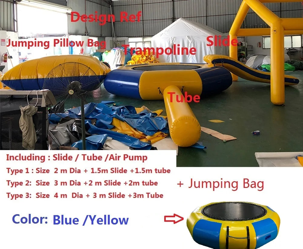 Trampoline gonflable eau saut présentation complète