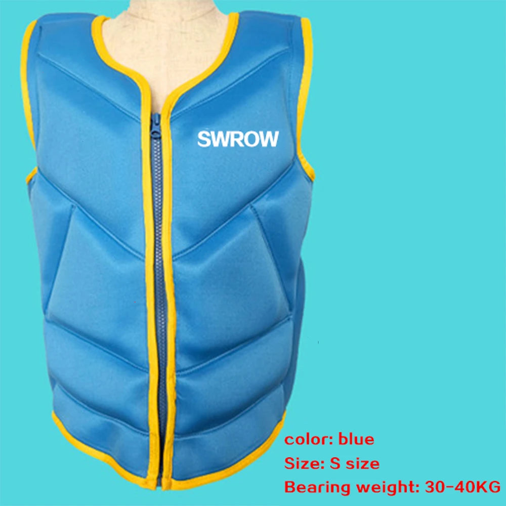 Gilet de flottabilité néoprène porté par un adulte