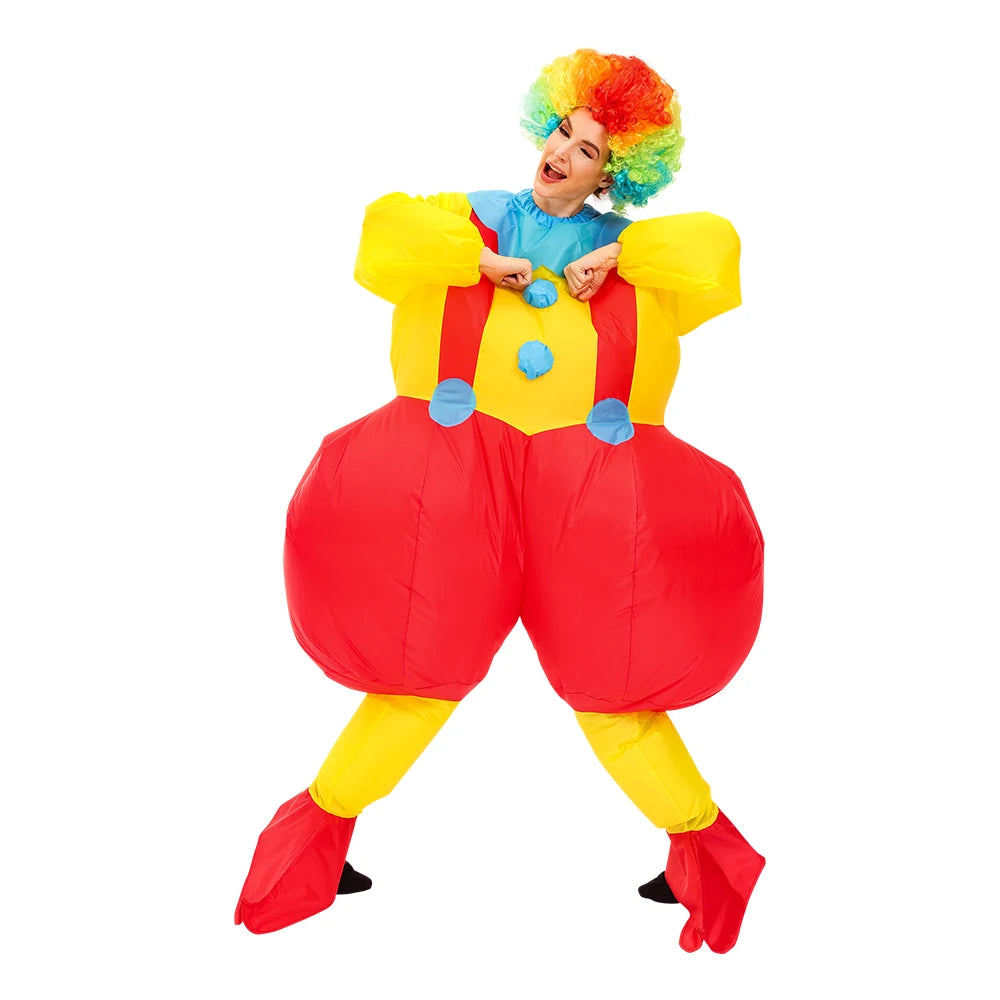 Costume gonflable clown modèle 5 ventilateur inclus