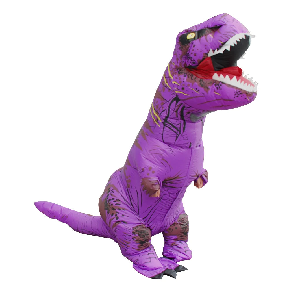 Costume gonflable violet dinosaure cosplay