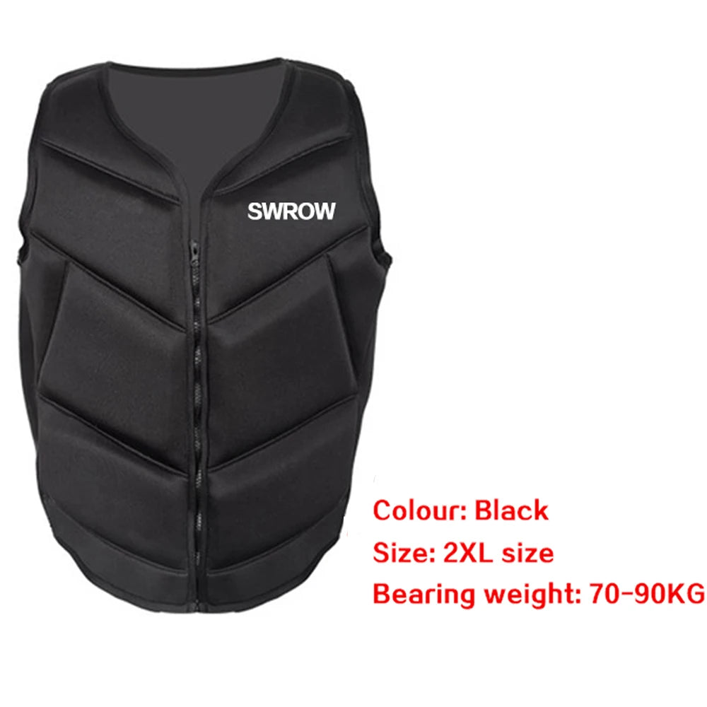 Gilet de flottabilité néoprène porté en extérieur