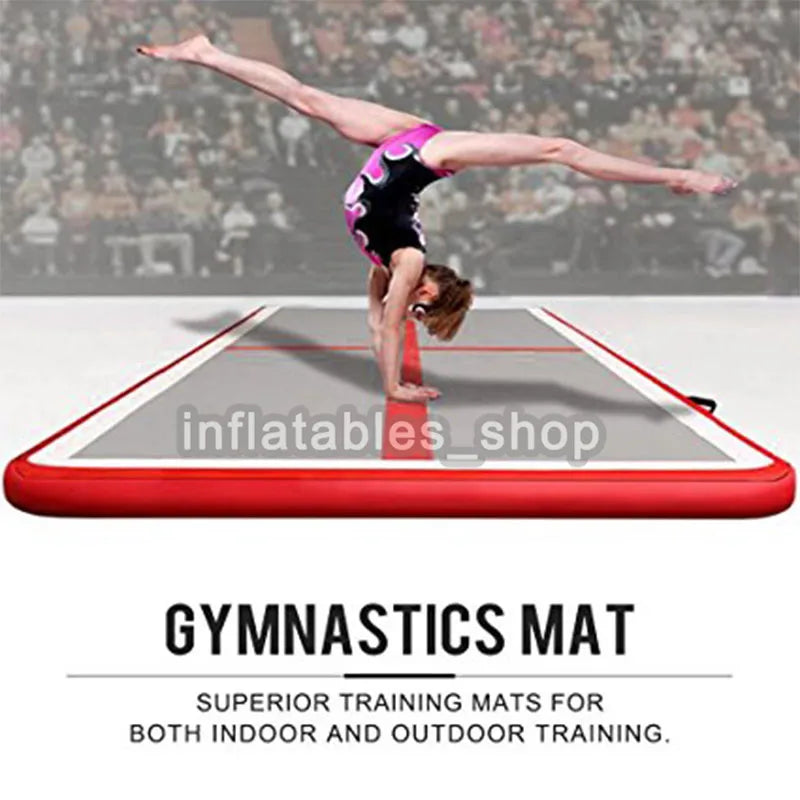 Tapis gonflable gymnastique coloris vert