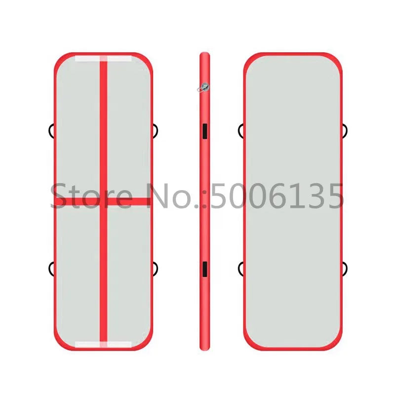 Tapis gonflable installation jardin