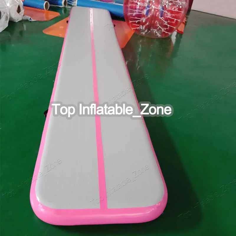 Détail du tapis gonflable gymnastique