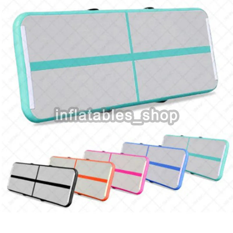 Tapis gonflable gymnastique professionnel déplié