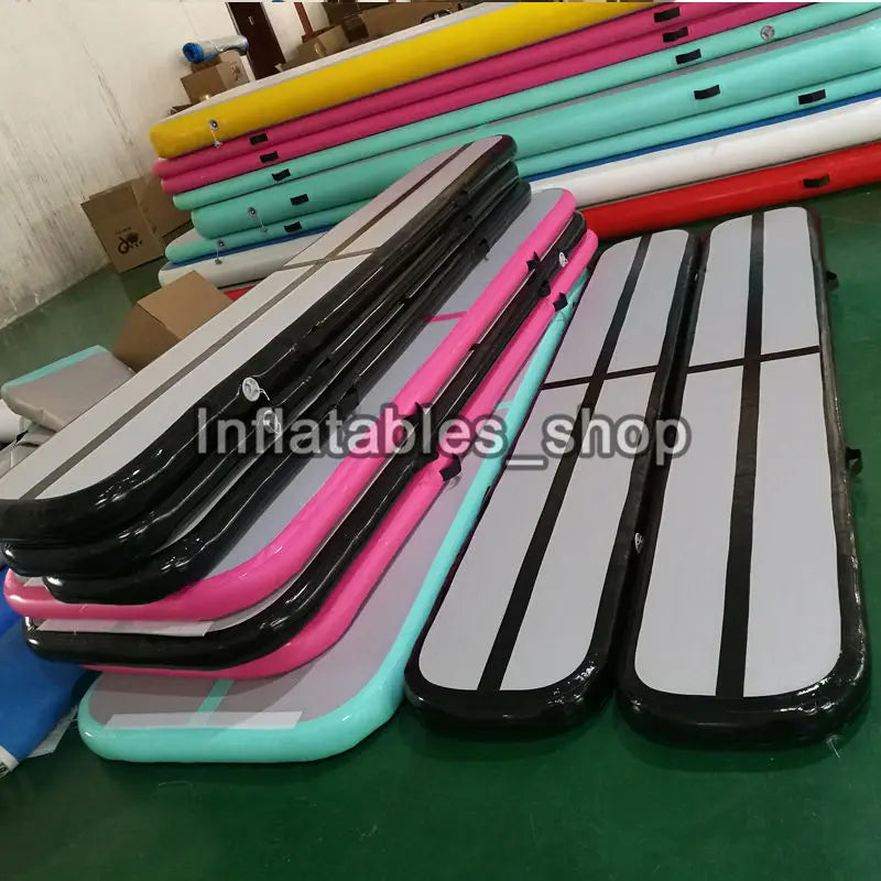 Tapis gonflable gymnastique coloris bleu