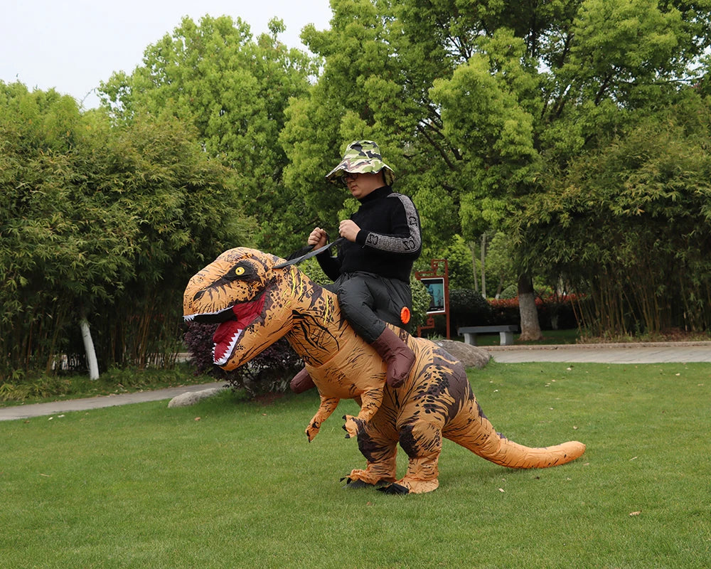 Costume Gonflable Dinosaure T-Rex Géant - vue rapprochée