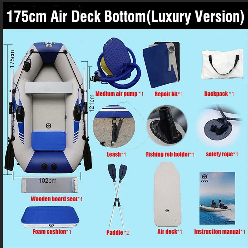 Bateau Gonflable Kayak Solo Compact - vue de face