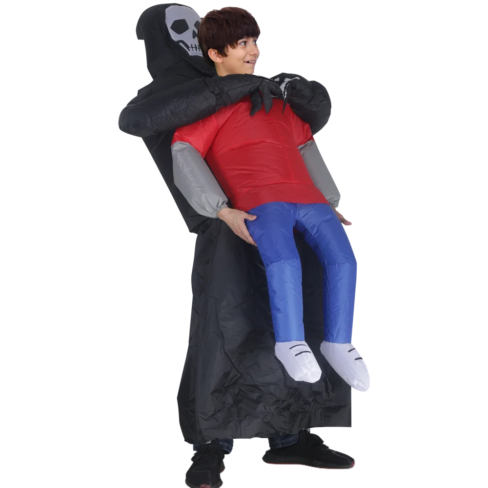 Détail costume gonflable fantôme adulte qualité polyester