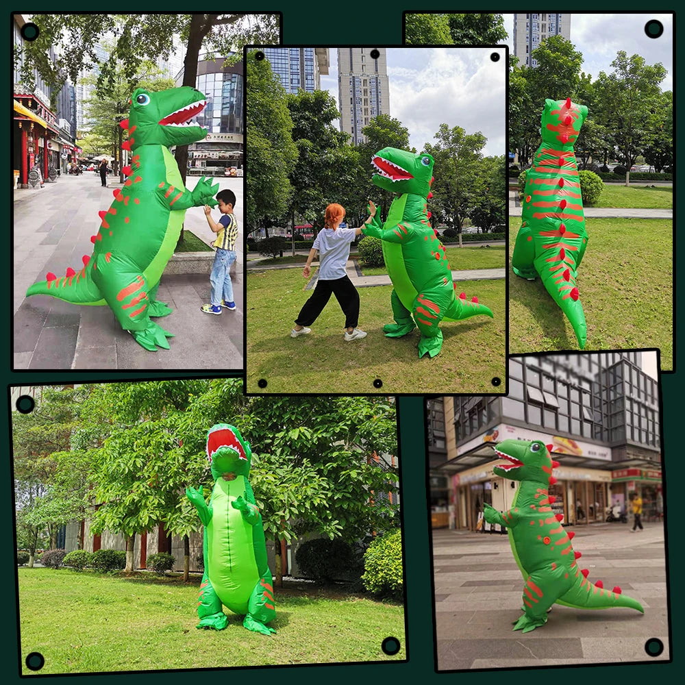 Costume gonflable dinosaure adulte porté pour Halloween