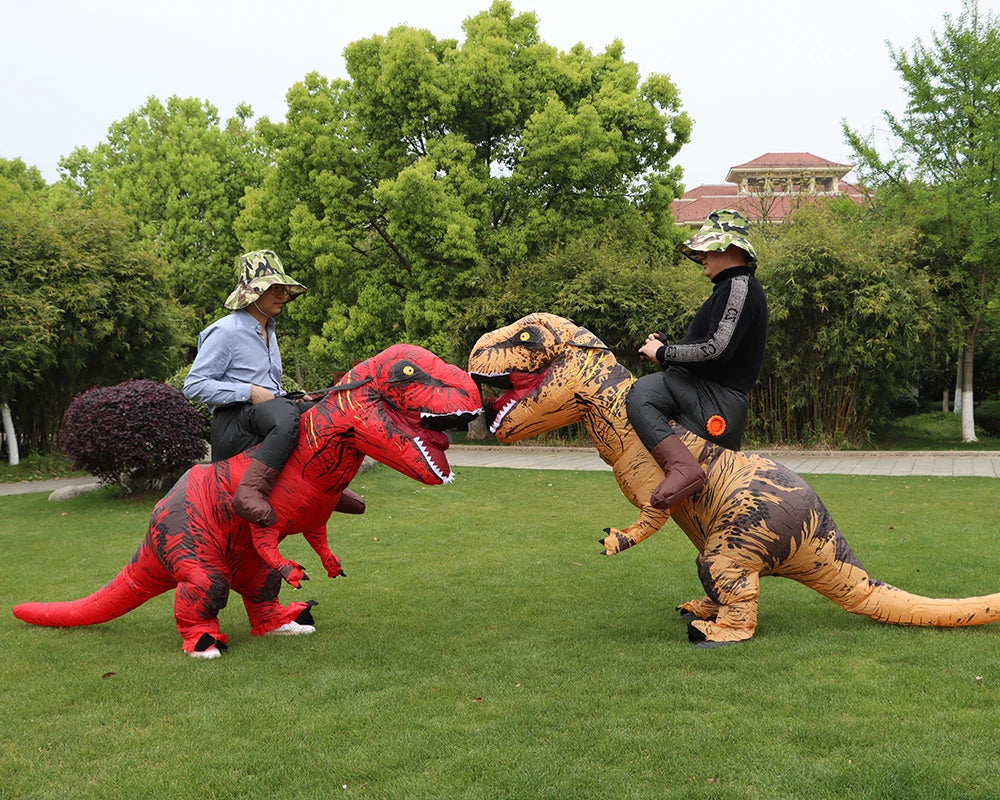 Costume Gonflable Dinosaure T-Rex Géant - vue latérale