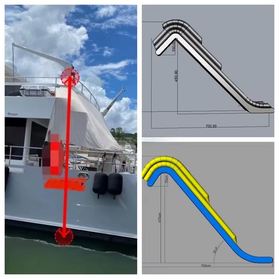 Toboggan Aquatique Gonflable Yacht Géant