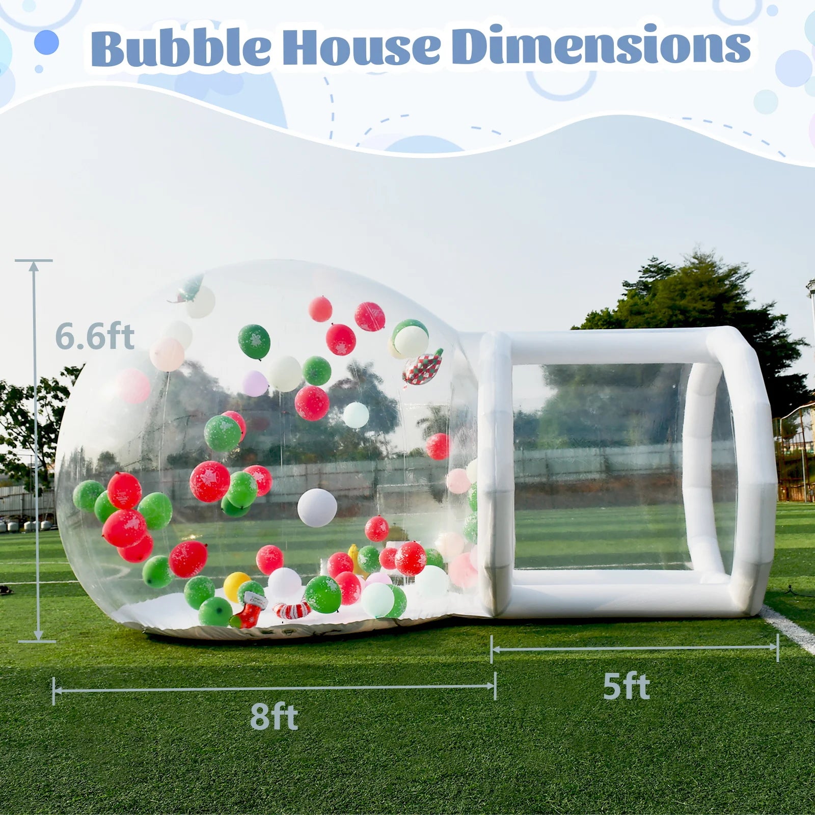 Bulle gonflable transparente pour fête d'anniversaire